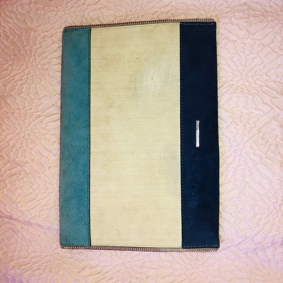 REBECCA MINKOFF BLUE SUEDE CLUTCH - Picture 4 of 7